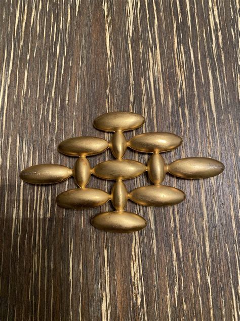 Vintage GIVENCHY MODERNIST PIN Brooch Free Form Gold 